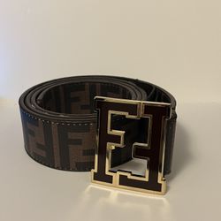 Fendi MONOGRAM FF leather Belt Size 44/10