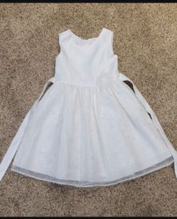 Girls White Formal Dress Size 6