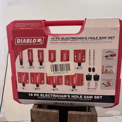 DIABLO  16 pc electrician’s hole saw set