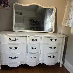 Dresser and mirror