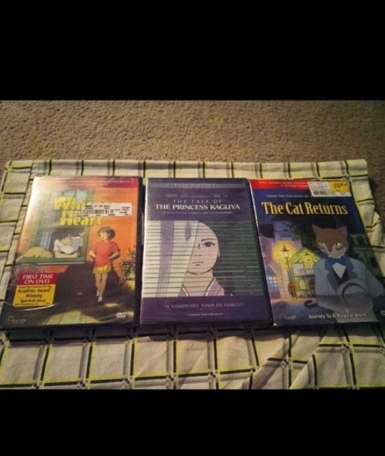 Studio Ghibli DVD Lot Brand New Anime , Whisper Of The Heart, Princess Kaguya. low price anime