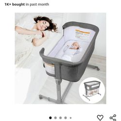 Infant Bedside Bassinet With Play Pen 