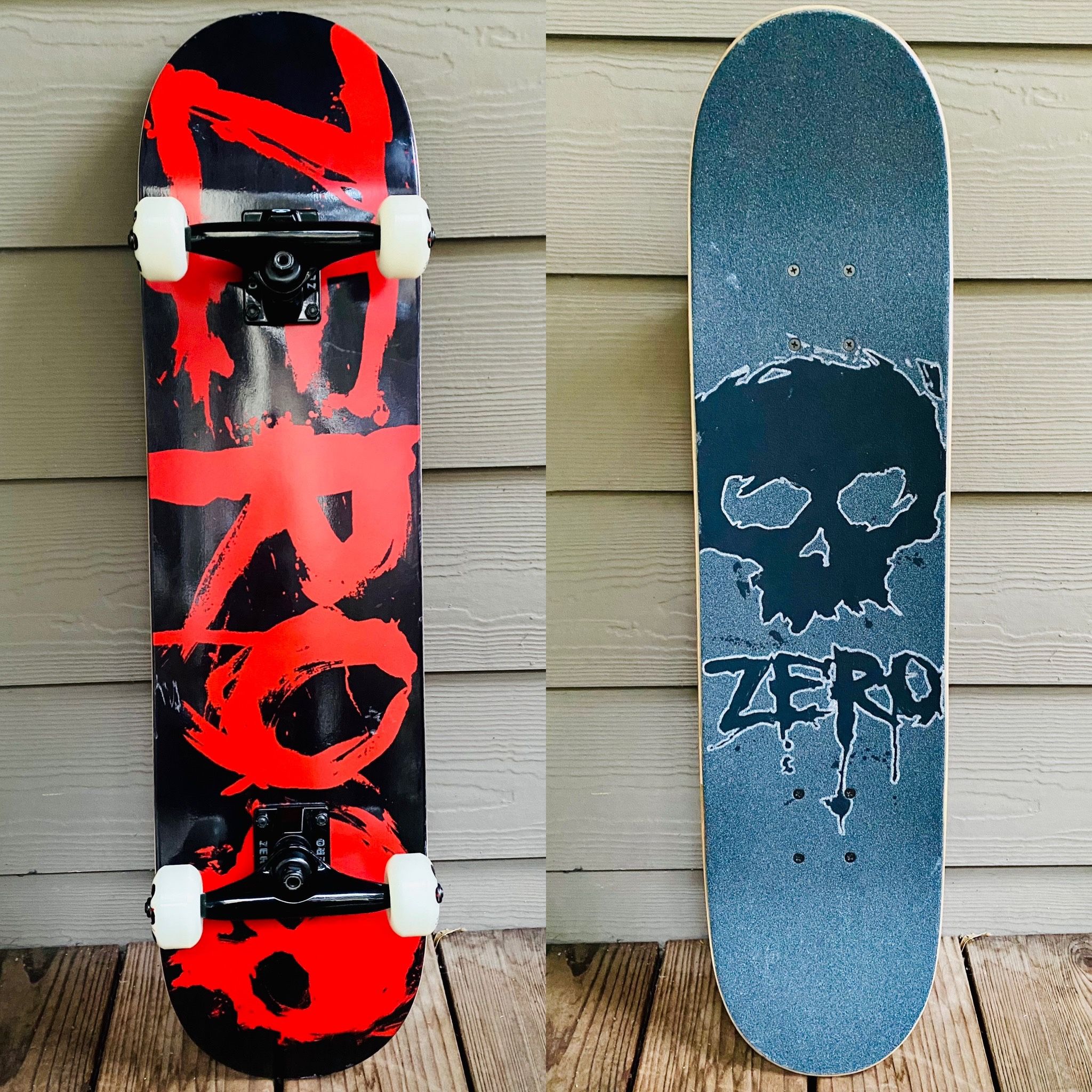 Zero Skateboards - Blood Black/Red Complete Skateboard 7.75 Custom Grip Tape Job