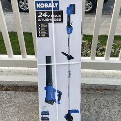 Kobalt 24V String Trimmer + Blower Combo Kit - Battery+Charger Included - New in Box