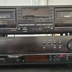 Receiver And Double Cassette Player 