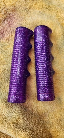 Purple Metalflake Bicycle Grips