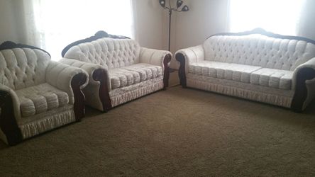 3 Set of couches sofa love seat and chair