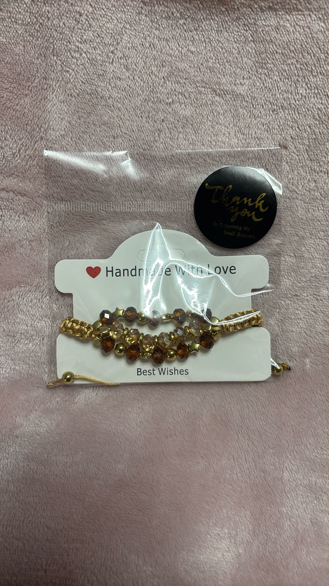 Handmade Golden Bronze Bracelet