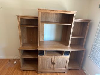 Wood Entertainment Center Wall Unit