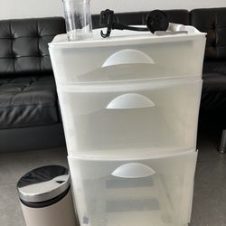 Drawers, Phone holders, small trash can