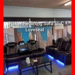 ✨ Power Reclining Sofa And Loveseat Set 