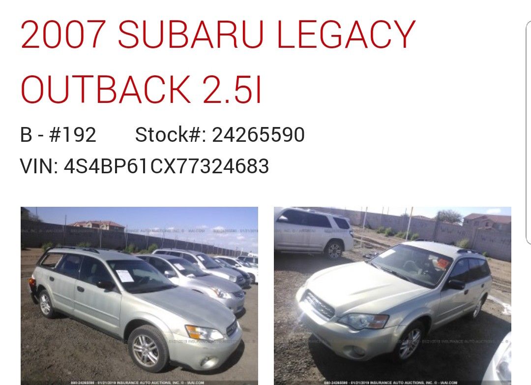 2007 Subaru Outback