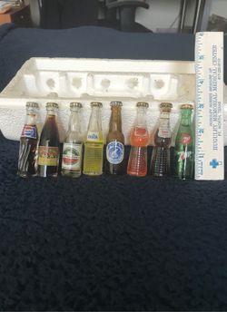 8 rare collectible mini bottles for display