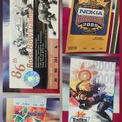 Tom Brady/BCS College Memorabilia 2000 Bowl Game Tickets
