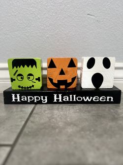 Handcrafted Halloween Decor Blocks