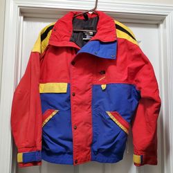 Vintage North Face Vertical Color Block Full Zip Gore Tex 90s Jacket Mens L READ