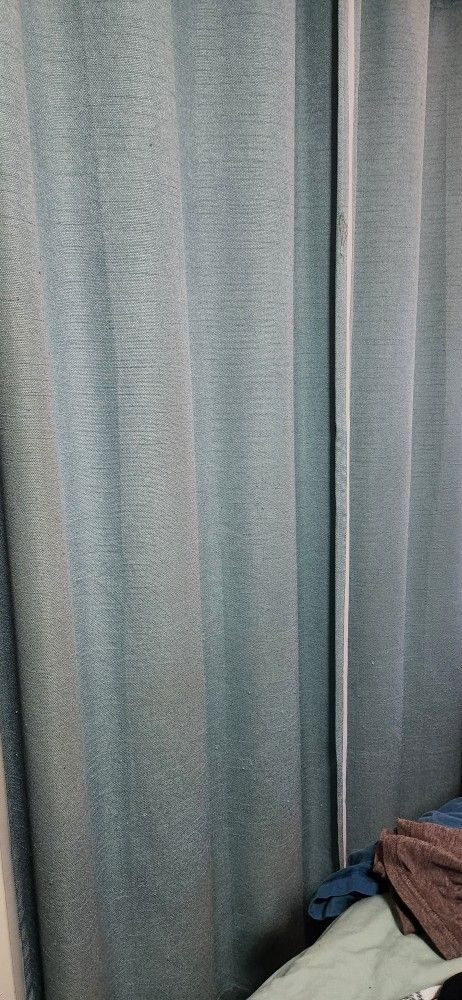 Mint Ligjt Green Long Curtians