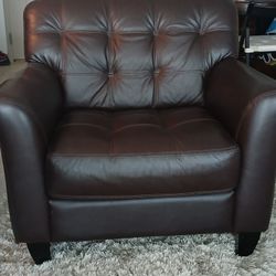 Leather lounge chair- Italian leather
