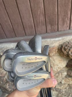 TaylorMade SuperSteel Burner Iron Set 3-9 rifle Shafts and 56 degree wedge