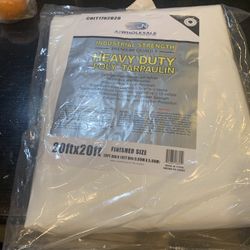 Large Good Quality Tarp 20X20 White New