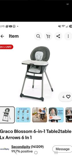 Graco Blossom 6-in-1 Table2Table LX High Chair