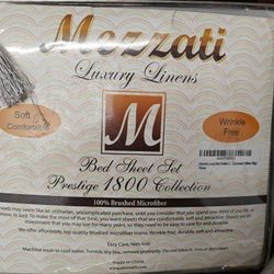 New Mezzati Luxury Linens Bed Sheet Set Prestige 1800 Collection