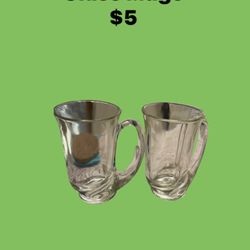 Set of 2 Clear Glass Mugs – Perfect for Coffee or Tea!