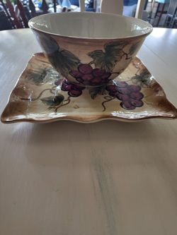 Chardonnay Serving Plate & Bowl New