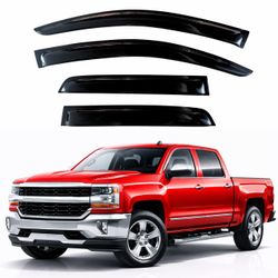 KPY Rain Guards Window Visor For 2014-2018 Silverado/Sierra 1500 Crew Cab
