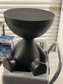 Black Sculptural Figure Side Table