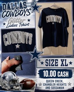 🏈 💙Game Day Ready –Ladies Cowboys Glitter Tee💙💙