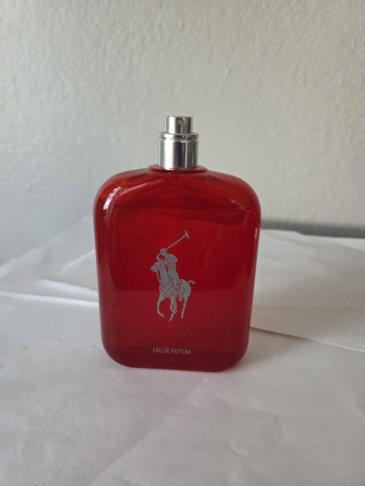 POLO RED EAU DE PARFUM BY RALPH LAUREN 4.2OZ/125ML, AS PICTURED!