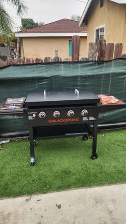 Blackstone Original Outdoor Griddle, 4-Burner 36 Inch Flat Top Grill with Hard Cover, Black