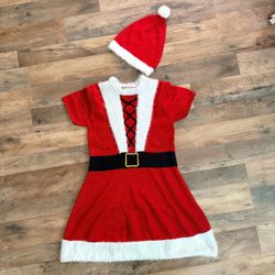 Mrs. Claus Christmas Sweater Dress with Hat