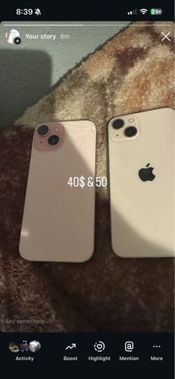 Two Apple iPhones for Parts or Repair