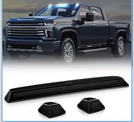 3PCS White LED Cab Roof Lights Replacement for 2020-2025 Silverado Sierra 2500HD 3500HD Cab Clearance Lights