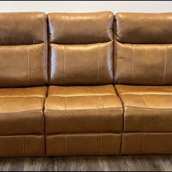 Member's Mark Leather Match Manhattan Dual Recline Motion Sofa,