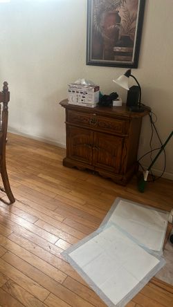 Oak Dinning Table 6 Solid Chairs And Bar