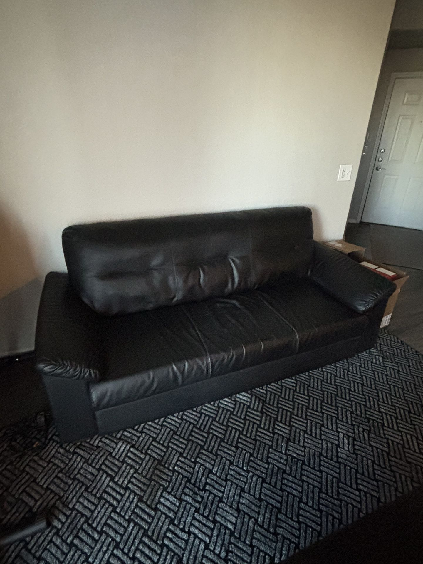 Free Black Leather Couch