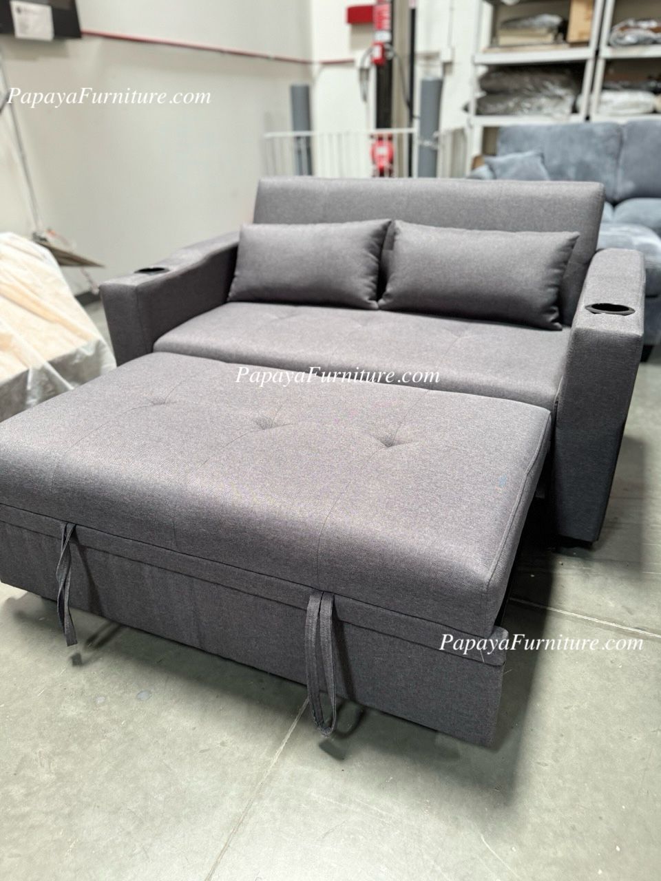 New Convertible Sofa Pull Out Bed Adjustable Couch Futon Loveseat