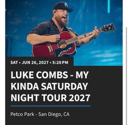 Luke Combs Concert Ticket San Diego 2027