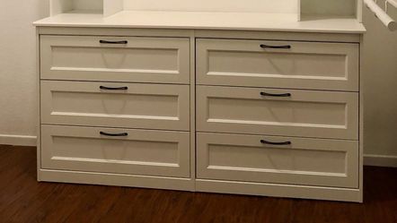 IKEA SONGESAND 6-drawer dresser, white