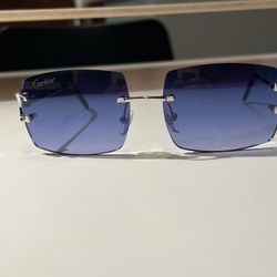 Blue Cartier Tint Square cut frames 