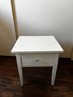 White Wooden Nightstand