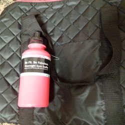 Overnight gym duffle & water bottle