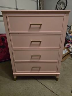 Pink 4 Drawer Dresser