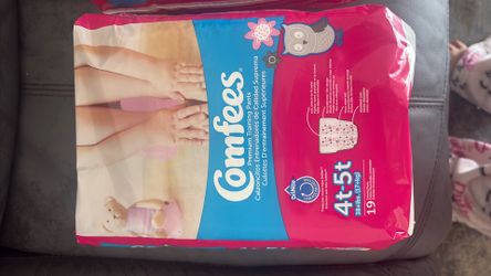 White and pink. Comfees premium training pants. White and pink.