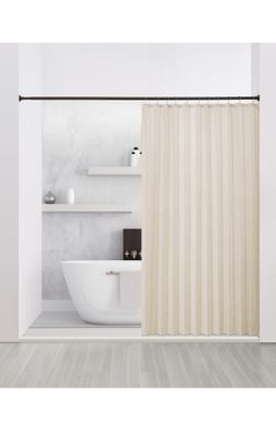 Shower Curtain Rod 42 inch -72 inch Adjustable, Spring Tension Shower Rod Drilling Free No Rust Non-Slip Stainless Steel Curtain Rod, 1 Inch Diameter 