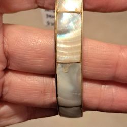Vintage Mother Of Pearl Bangle Bracelet