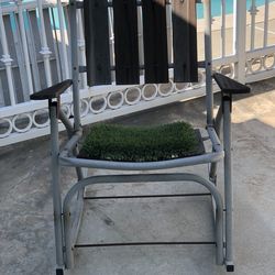 Patio, rocking chair, aluminum, and wood